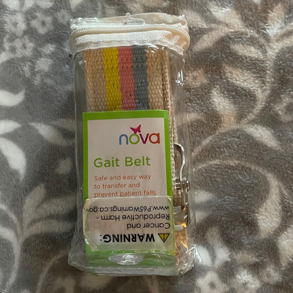 Nova Gait Belt with Multicolor Stripes
